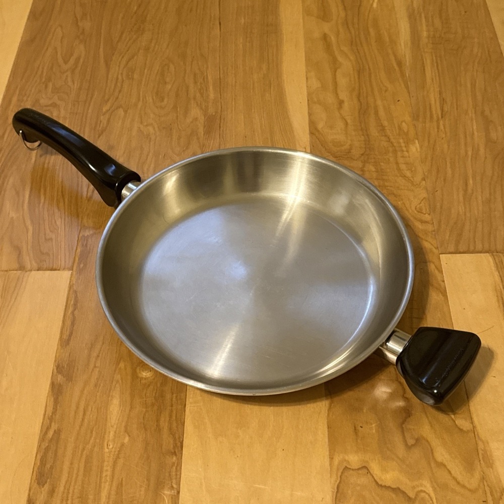 Saladmaster 12" Gourmet Skillet 316Ti Titanium Stainless Steel USA No Lid